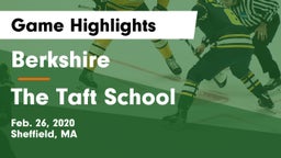 Berkshire  vs The Taft School Game Highlights - Feb. 26, 2020