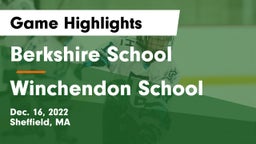 Berkshire  School vs Winchendon School Game Highlights - Dec. 16, 2022