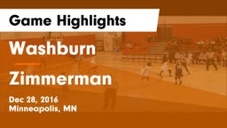 Washburn  vs Zimmerman  Game Highlights - Dec 28, 2016
