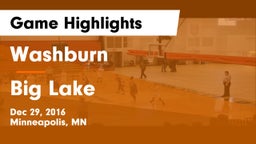 Washburn  vs Big Lake  Game Highlights - Dec 29, 2016