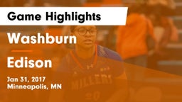 Washburn  vs Edison  Game Highlights - Jan 31, 2017