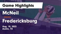 McNeil  vs Fredericksburg  Game Highlights - Aug. 18, 2023