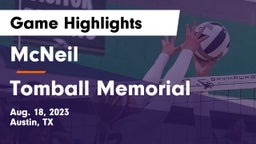 McNeil  vs Tomball Memorial  Game Highlights - Aug. 18, 2023