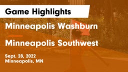 Minneapolis Washburn  vs Minneapolis Southwest  Game Highlights - Sept. 28, 2022