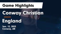 Conway Christian  vs England  Game Highlights - Jan. 12, 2023