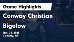 Conway Christian  vs Bigelow  Game Highlights - Jan. 24, 2023