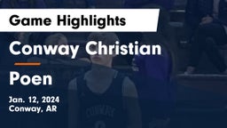 Conway Christian  vs Poen Game Highlights - Jan. 12, 2024