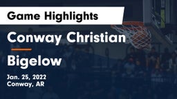 Conway Christian  vs Bigelow  Game Highlights - Jan. 25, 2022