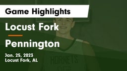 Locust Fork  vs Pennington  Game Highlights - Jan. 25, 2023