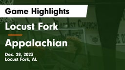 Locust Fork  vs Appalachian  Game Highlights - Dec. 28, 2023