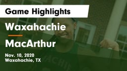 Waxahachie  vs MacArthur  Game Highlights - Nov. 10, 2020
