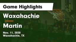 Waxahachie  vs Martin  Game Highlights - Nov. 11, 2020