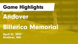 Andover  vs Billerica Memorial  Game Highlights - April 22, 2024