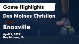 Des Moines Christian  vs Knoxville  Game Highlights - April 9, 2024