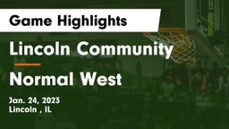 Lincoln Community  vs Normal West  Game Highlights - Jan. 24, 2023