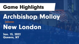 Archbishop Molloy  vs New London  Game Highlights - Jan. 15, 2022