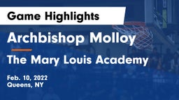 Archbishop Molloy  vs The Mary Louis Academy Game Highlights - Feb. 10, 2022