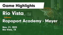 Rio Vista  vs Rapoport Academy - Meyer  Game Highlights - Nov. 21, 2023