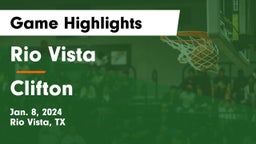 Rio Vista  vs Clifton  Game Highlights - Jan. 8, 2024