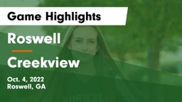 Roswell  vs Creekview  Game Highlights - Oct. 4, 2022