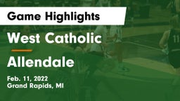 West Catholic  vs Allendale  Game Highlights - Feb. 11, 2022