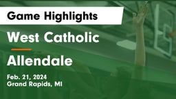 West Catholic  vs Allendale  Game Highlights - Feb. 21, 2024
