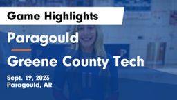 Paragould  vs Greene County Tech  Game Highlights - Sept. 19, 2023