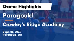 Paragould  vs Crowley’s Ridge Academy Game Highlights - Sept. 23, 2023