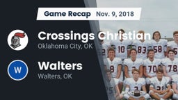 Recap: Crossings Christian  vs. Walters  2018