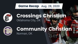 Recap: Crossings Christian  vs. Community Christian  2020
