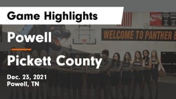 Powell  vs Pickett County  Game Highlights - Dec. 23, 2021