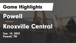 Powell  vs Knoxville Central  Game Highlights - Jan. 14, 2022