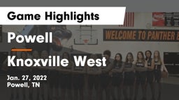 Powell  vs Knoxville West  Game Highlights - Jan. 27, 2022