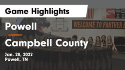 Powell  vs Campbell County  Game Highlights - Jan. 28, 2022