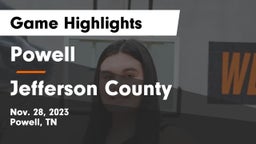 Powell  vs Jefferson County  Game Highlights - Nov. 28, 2023
