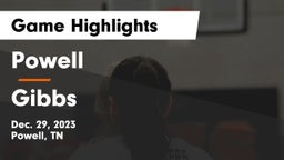 Powell  vs Gibbs  Game Highlights - Dec. 29, 2023