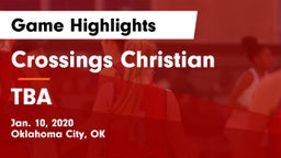 Crossings Christian  vs TBA Game Highlights - Jan. 10, 2020