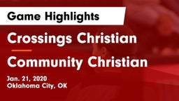 Crossings Christian  vs Community Christian  Game Highlights - Jan. 21, 2020