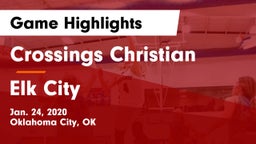 Crossings Christian  vs Elk City  Game Highlights - Jan. 24, 2020