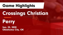 Crossings Christian  vs Perry  Game Highlights - Jan. 25, 2020