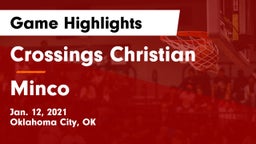 Crossings Christian  vs Minco  Game Highlights - Jan. 12, 2021