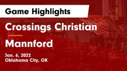 Crossings Christian  vs Mannford  Game Highlights - Jan. 6, 2022