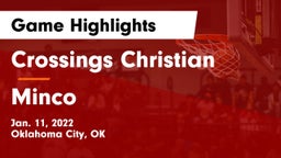 Crossings Christian  vs Minco  Game Highlights - Jan. 11, 2022