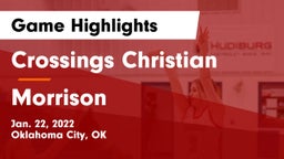 Crossings Christian  vs Morrison  Game Highlights - Jan. 22, 2022