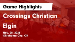 Crossings Christian  vs Elgin Game Highlights - Nov. 28, 2023