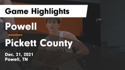 Powell  vs Pickett County  Game Highlights - Dec. 21, 2021