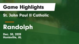 St. John Paul II Catholic  vs Randolph  Game Highlights - Dec. 30, 2020