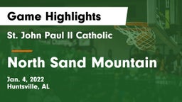 St. John Paul II Catholic  vs North Sand Mountain  Game Highlights - Jan. 4, 2022