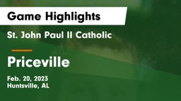St. John Paul II Catholic  vs Priceville  Game Highlights - Feb. 20, 2023