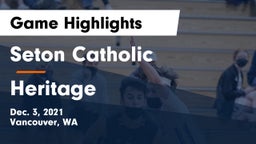 Seton Catholic  vs Heritage  Game Highlights - Dec. 3, 2021